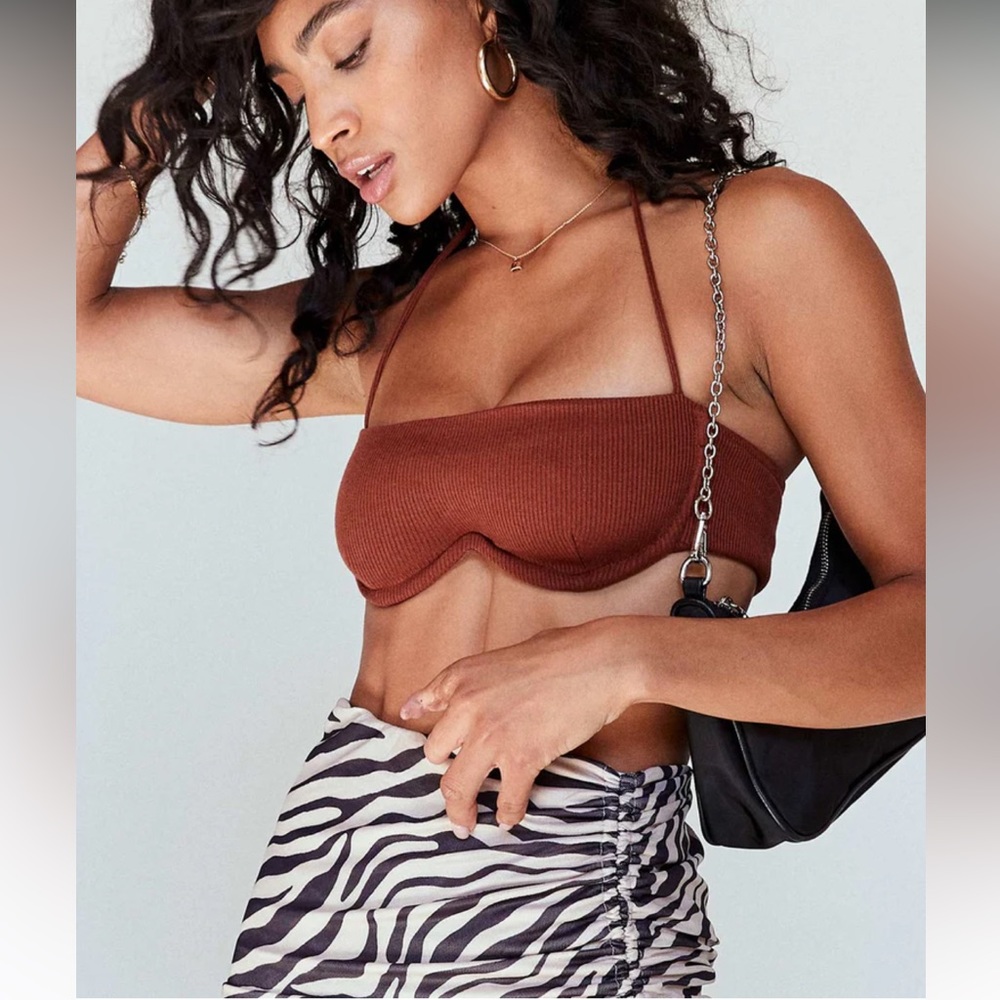 Brown Corset Bralette/Crop top